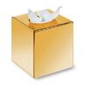 Cubo Cromado Dorado Abs Dispensador Tissue